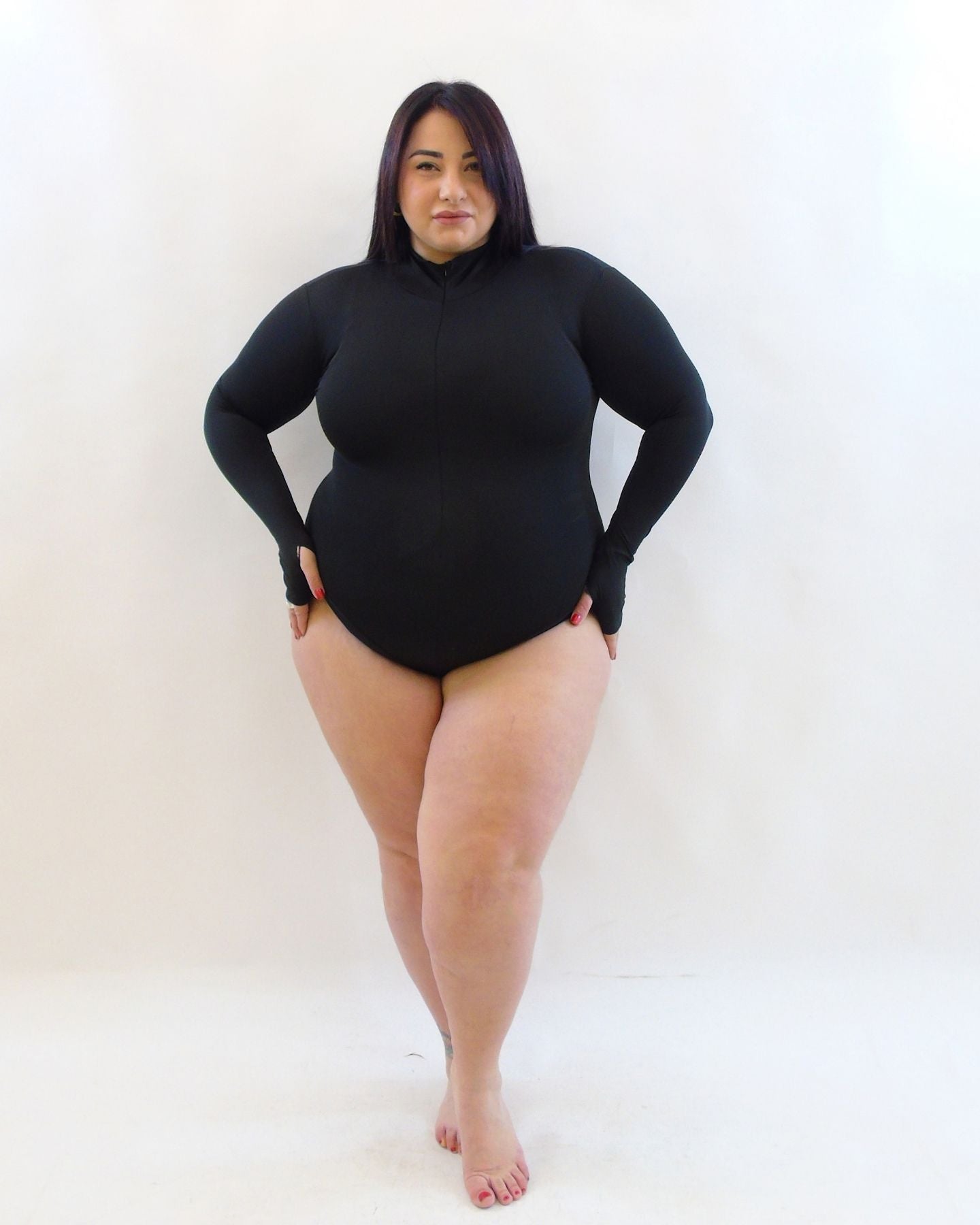 Body modellante con zip 063