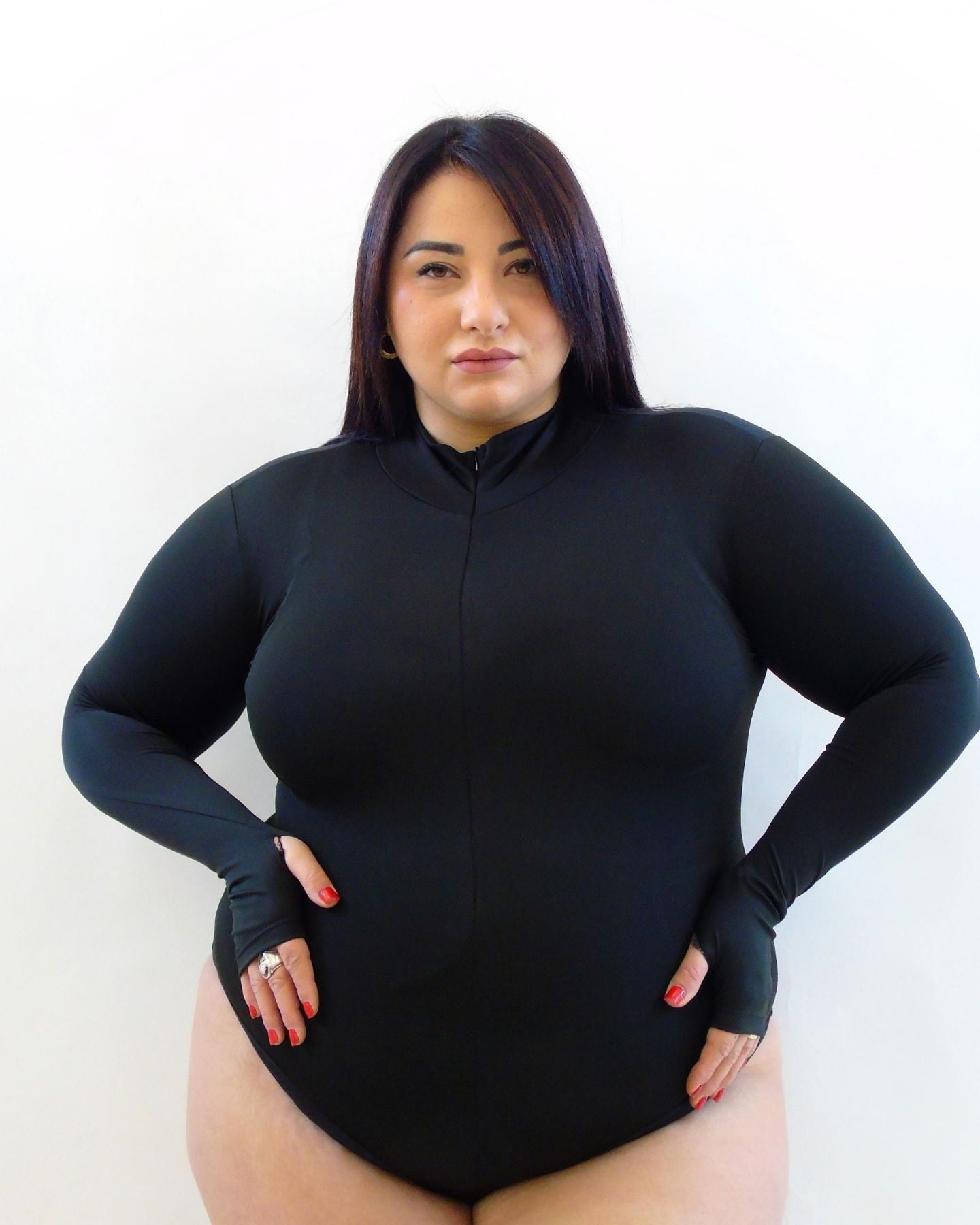 Body modellante con zip 063