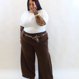Pantalone con fusciacca animalier 13087