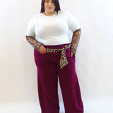 Pantalone con fusciacca animalier 13087