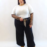 Pantalone con fusciacca animalier 13087