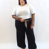 Pantalone con fusciacca animalier 13087
