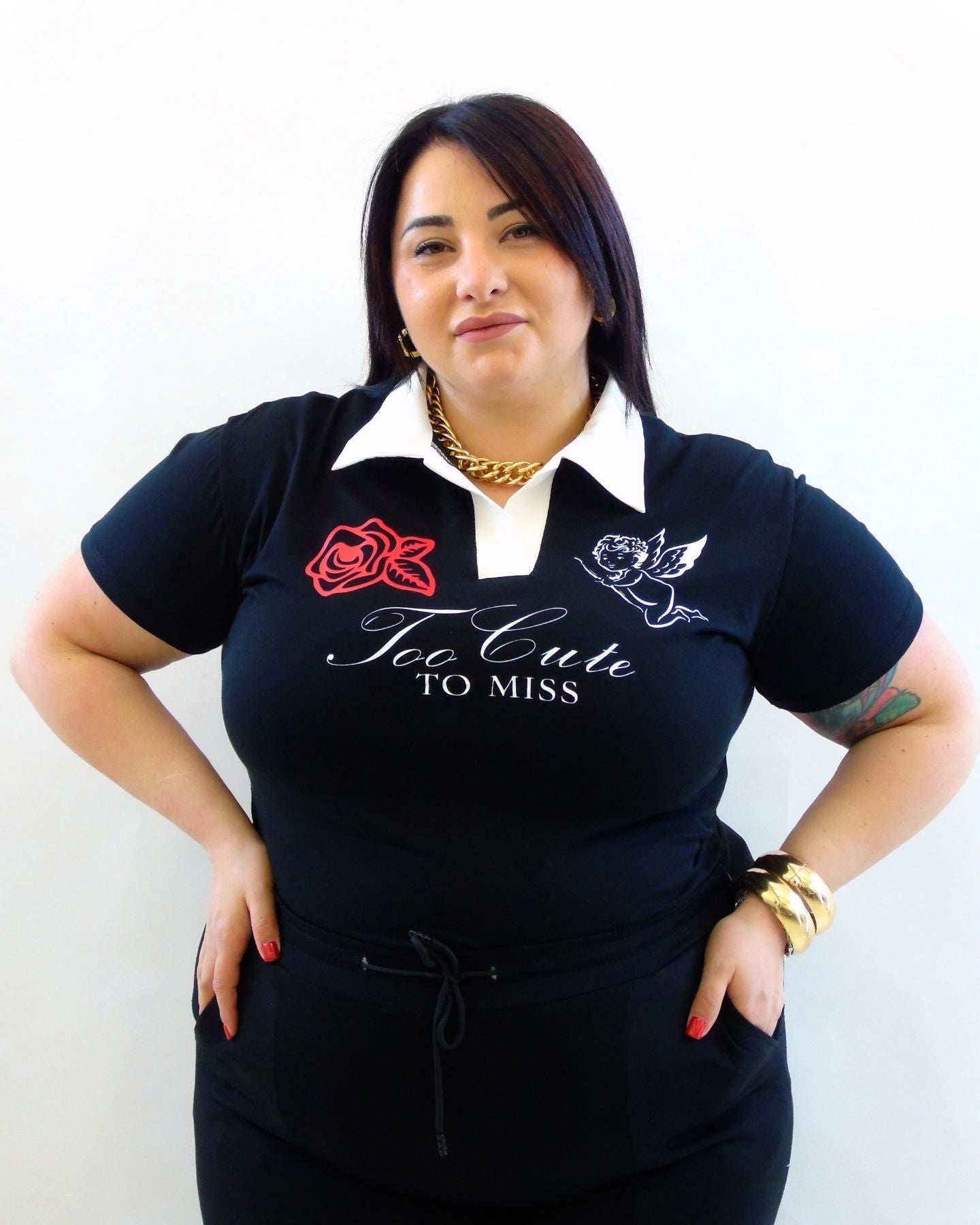 Polo con rosa 303