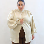Camicione over con bottoni in oro 810333