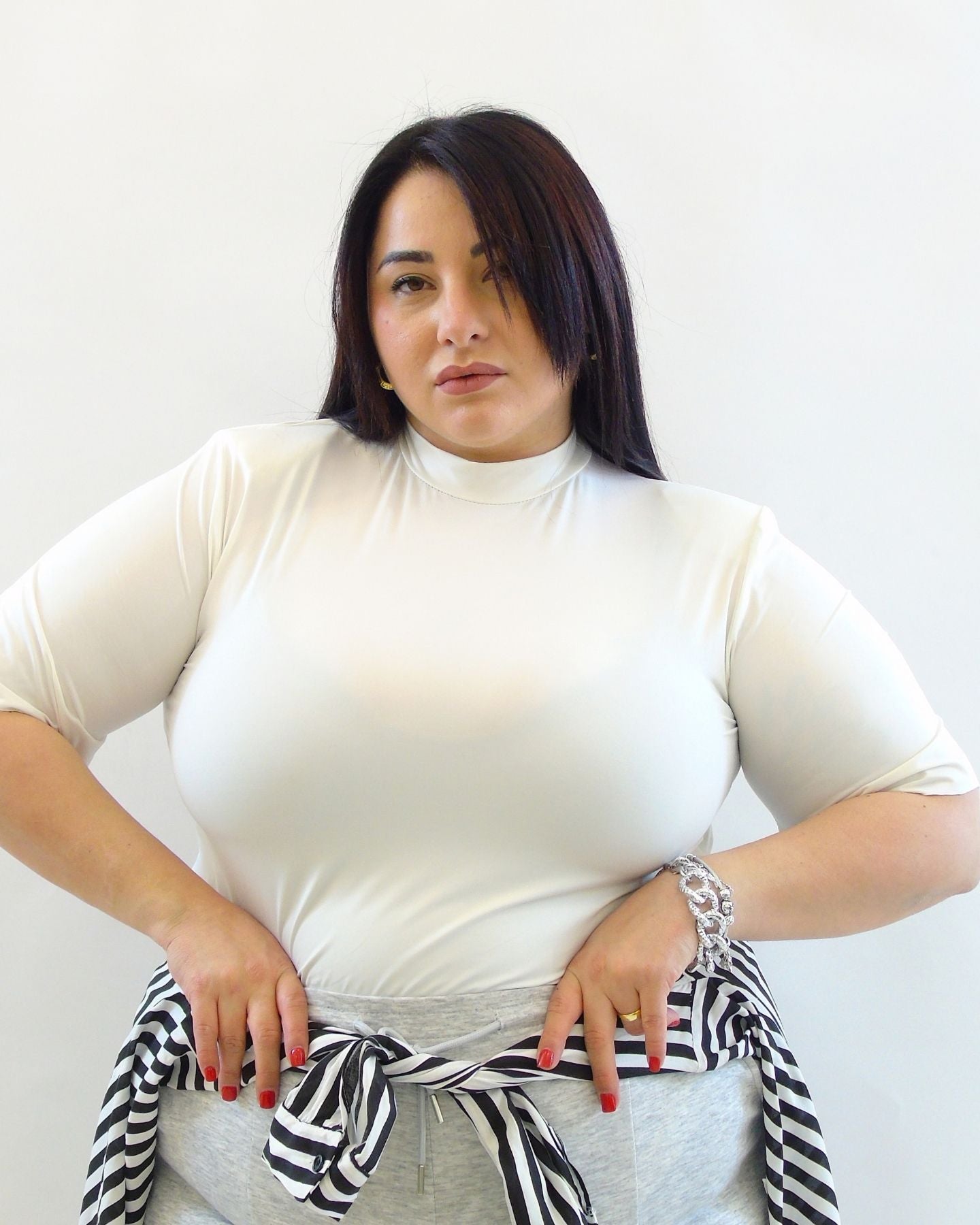 tshirt con spallina in microfibra 979