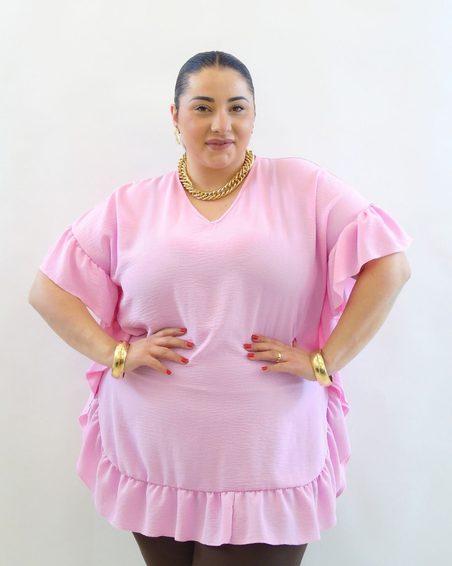 Blusa con rouche laterale 22483