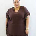 Blusa con rouche laterale 22483
