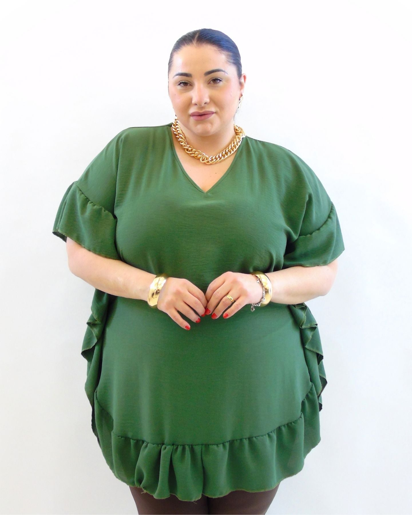 Blusa con rouche laterale 22483