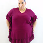Blusa con rouche laterale 22483