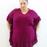 Blusa con rouche laterale 22483