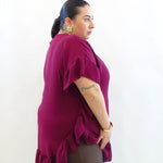 Blusa con rouche laterale 22483