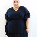 Blusa con rouche laterale 22483