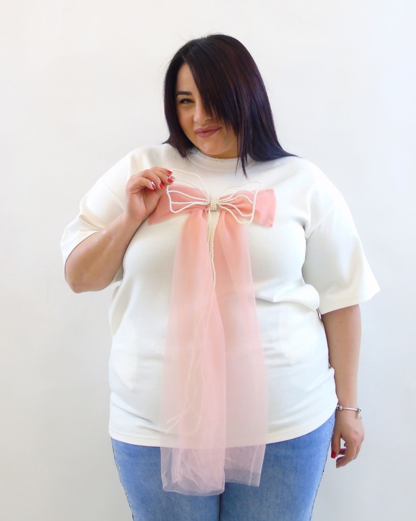 tshirt con fiocco 176425