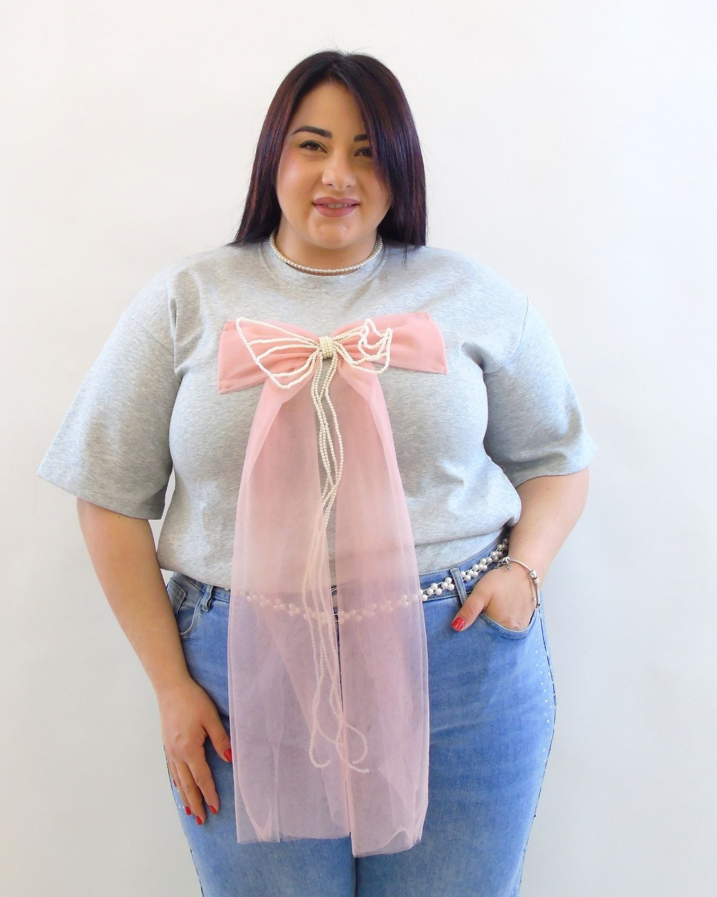 tshirt con fiocco 176425
