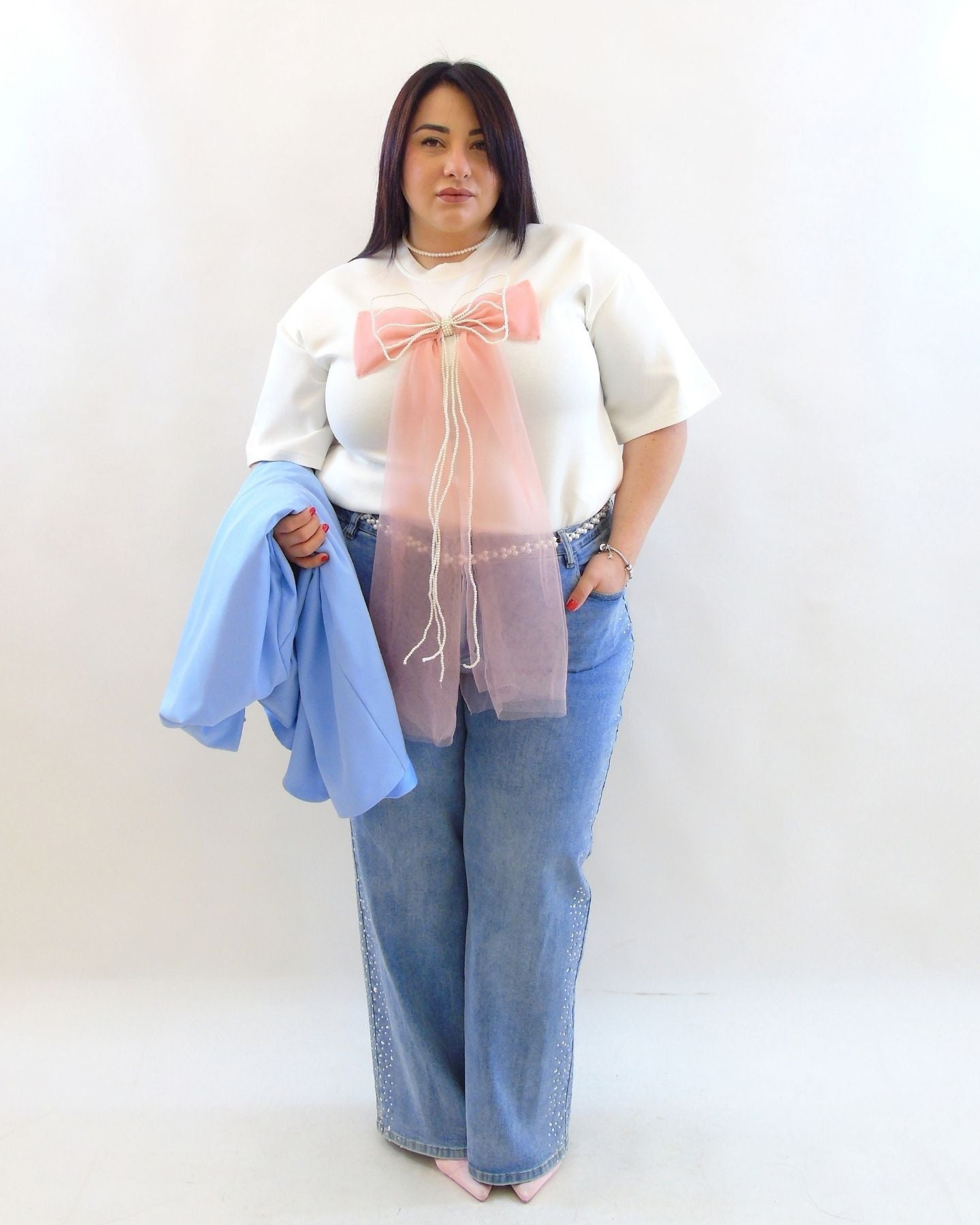 tshirt con fiocco 176425