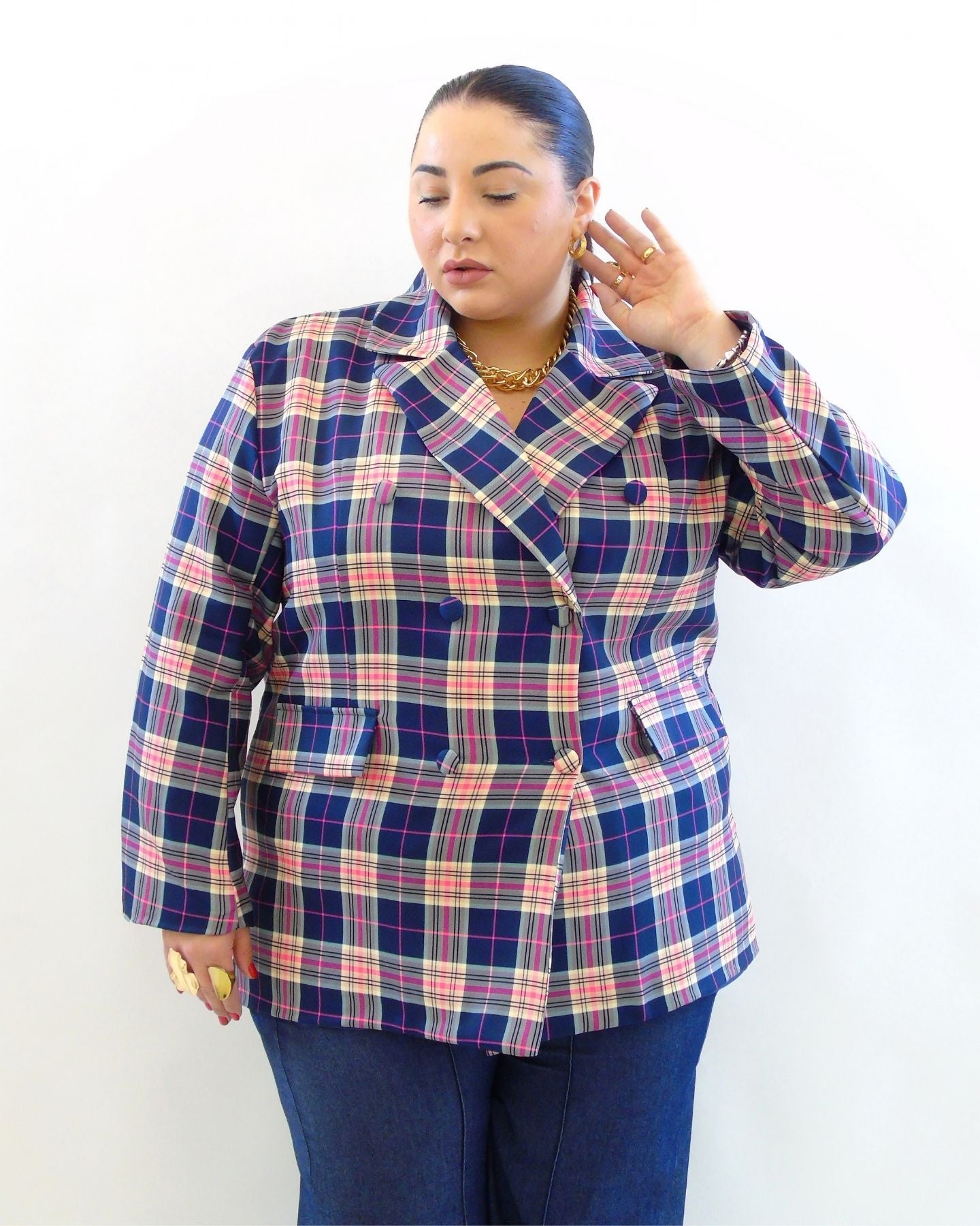 giacca tartan colorata 548