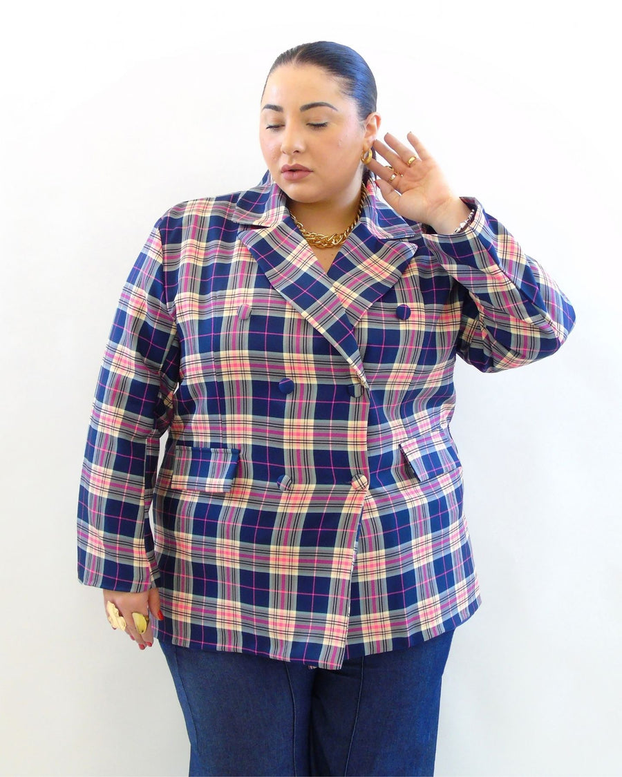 giacca tartan colorata 548