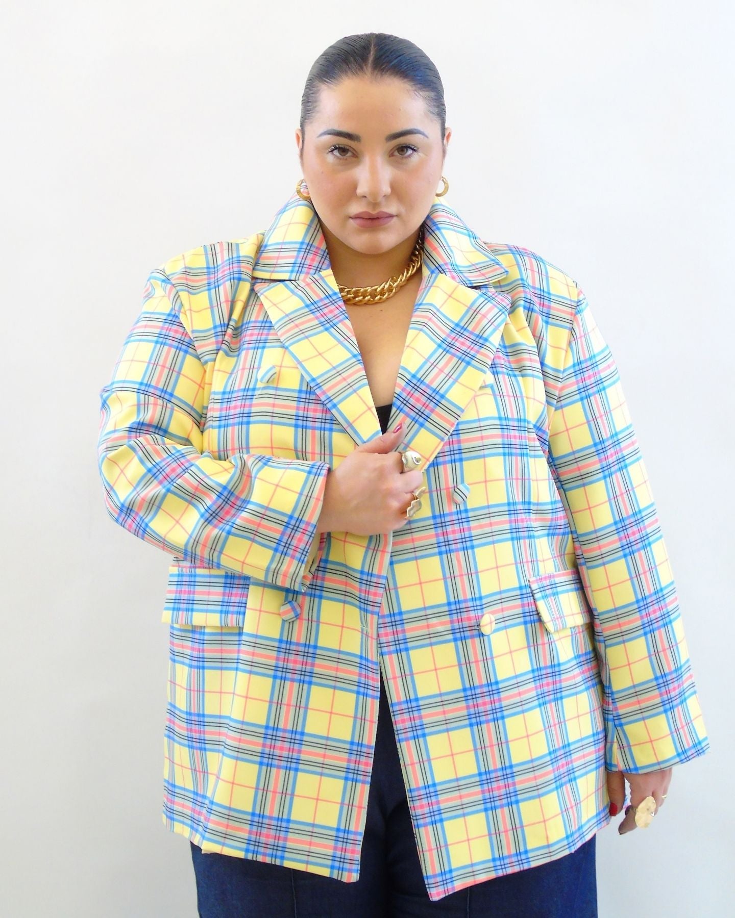 giacca tartan colorata 548