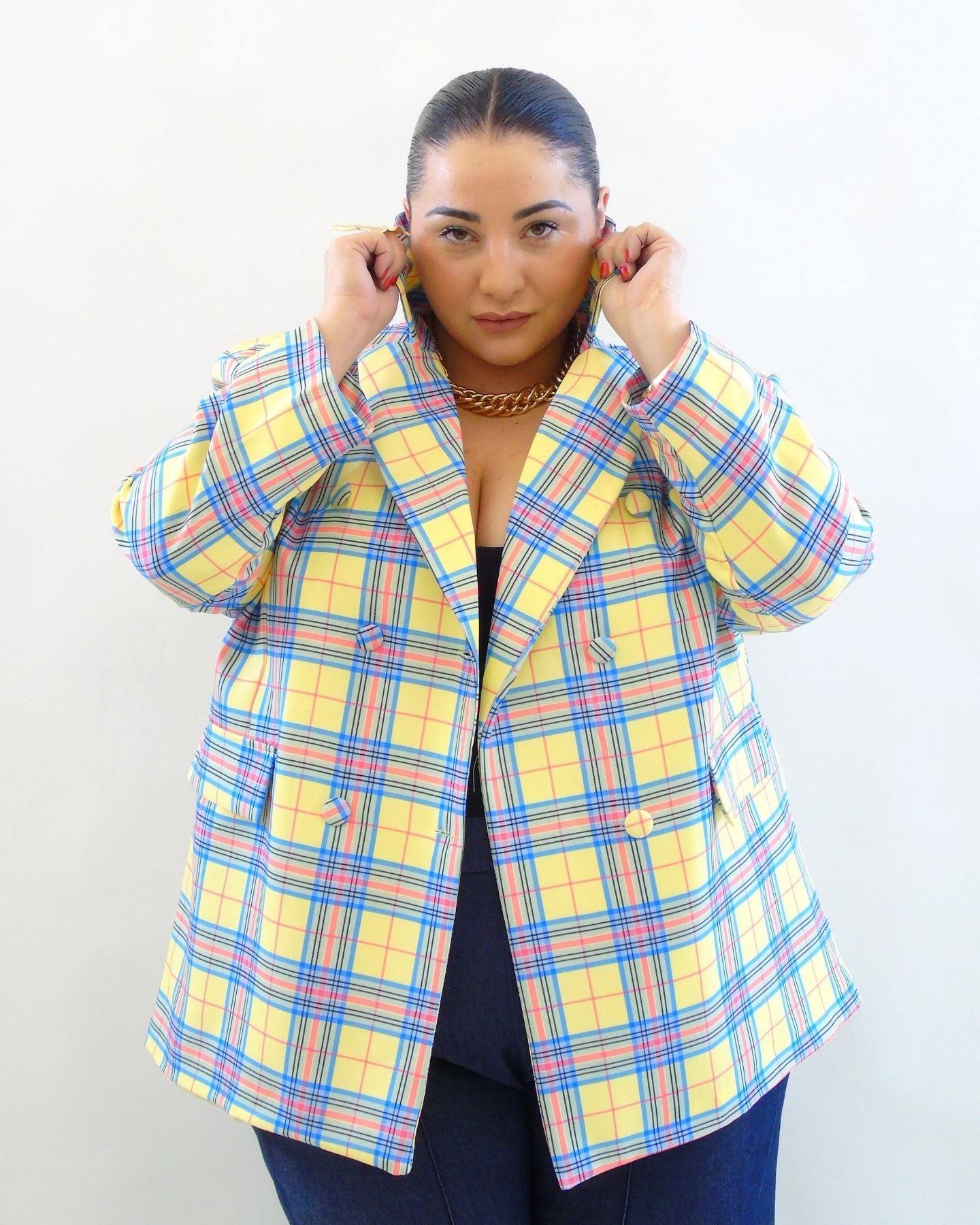 giacca tartan colorata 548