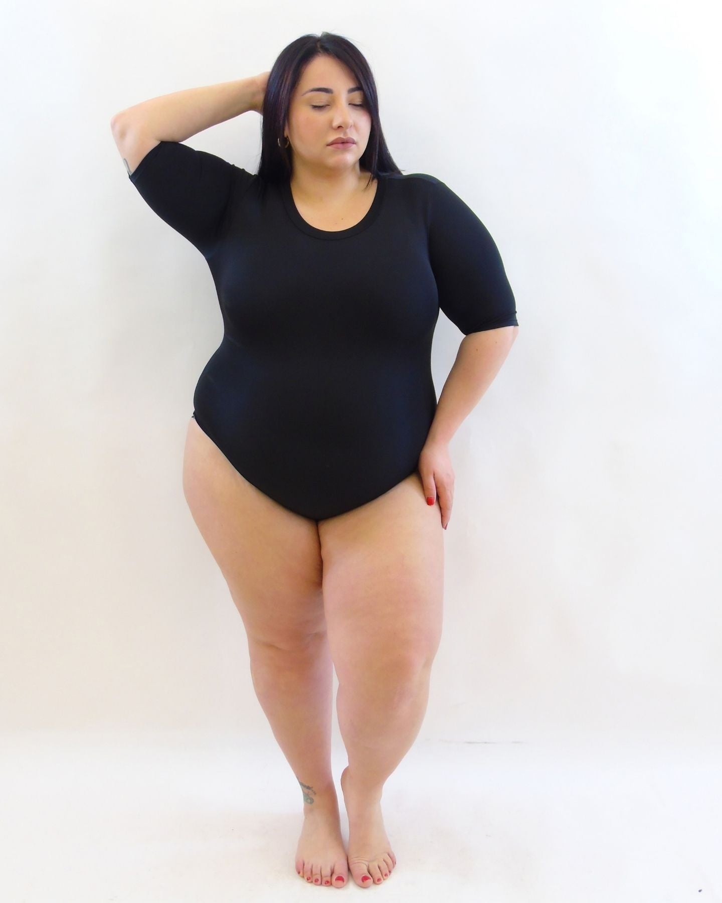 Body modellante manica al gomito