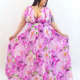 Abito floreale cerimonia  80862