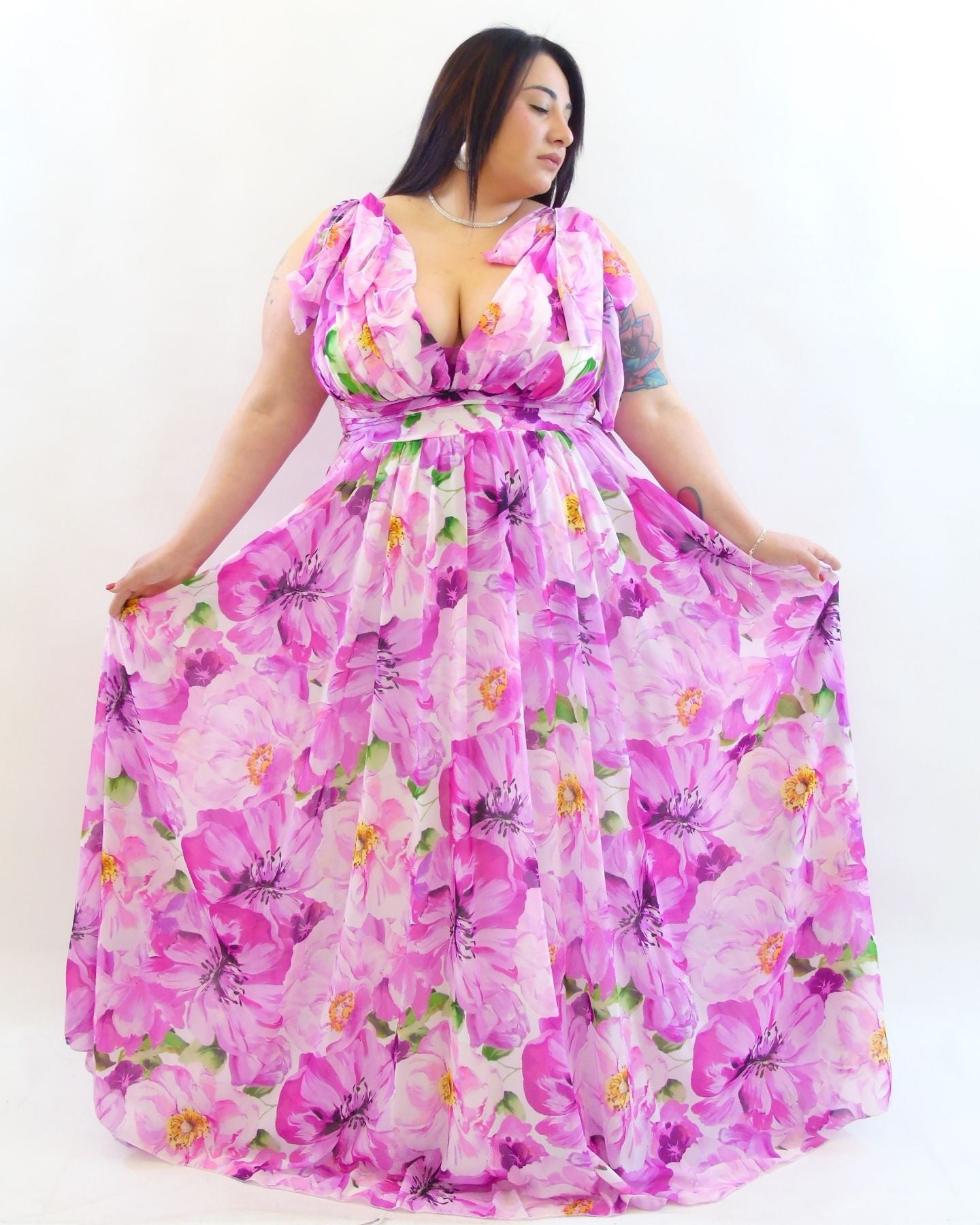 Abito floreale cerimonia  80862