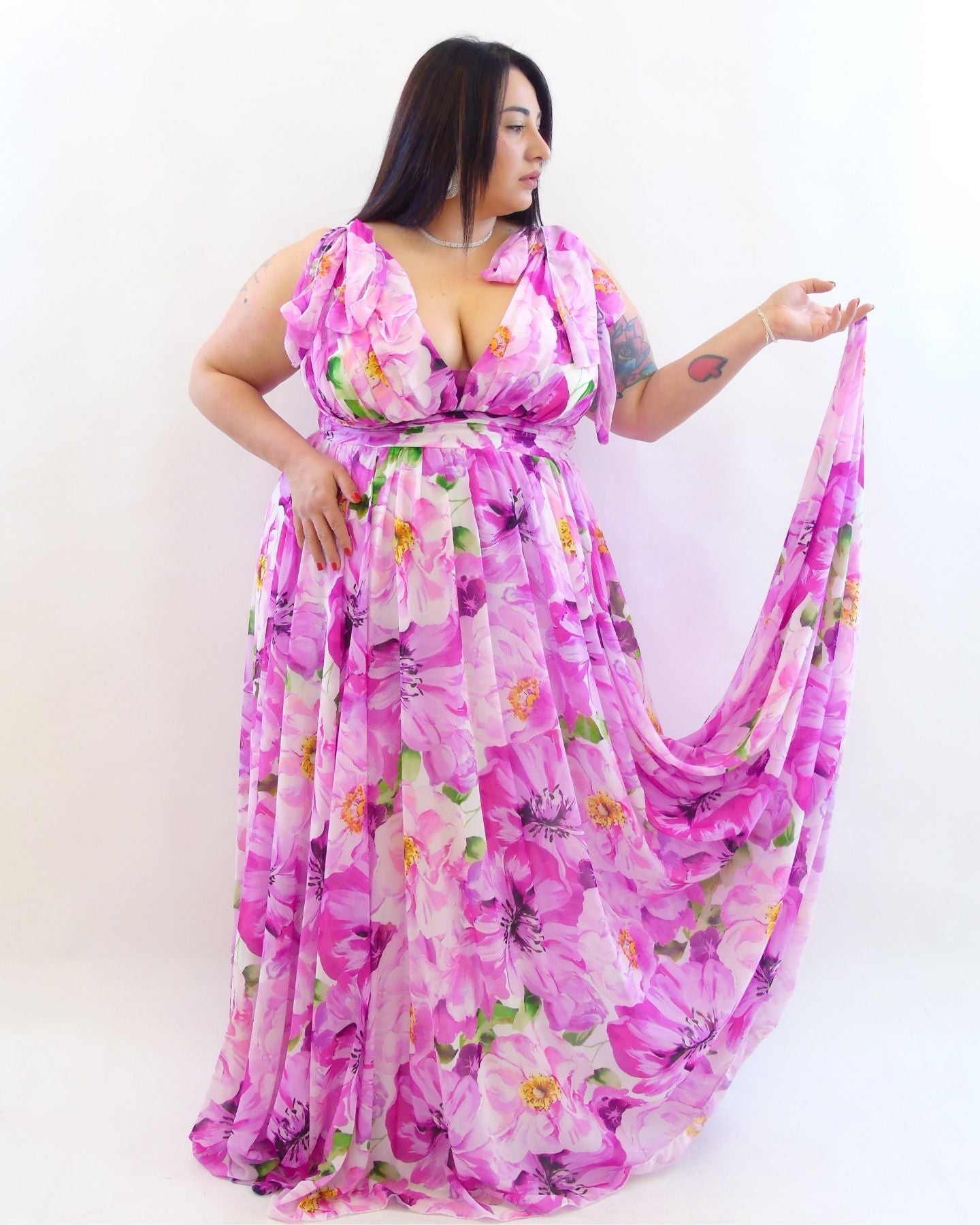 Abito floreale cerimonia  80862