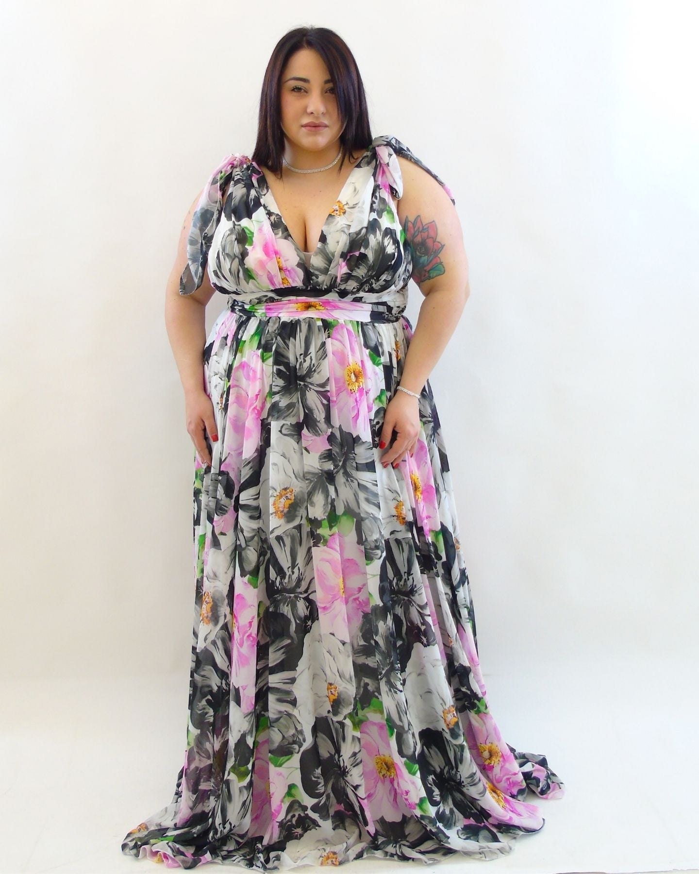 Abito floreale cerimonia  5284