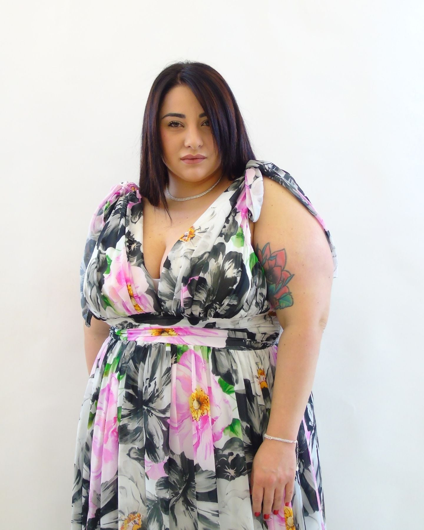 Abito floreale cerimonia  5284