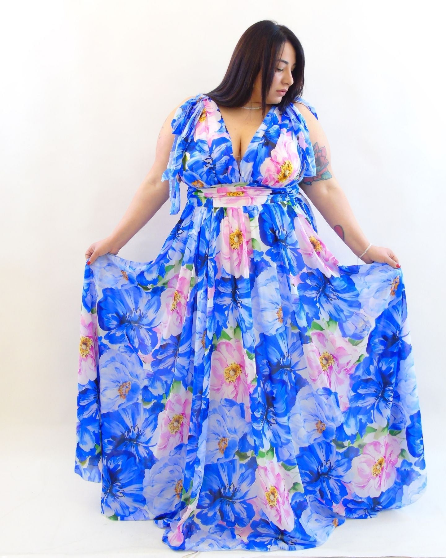 Abito floreale cerimonia  6767