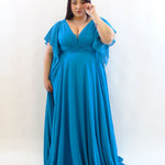 Abito cerimonia petrolio 8879