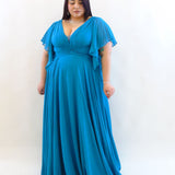 Abito cerimonia petrolio 8879