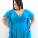 Abito cerimonia petrolio 8879