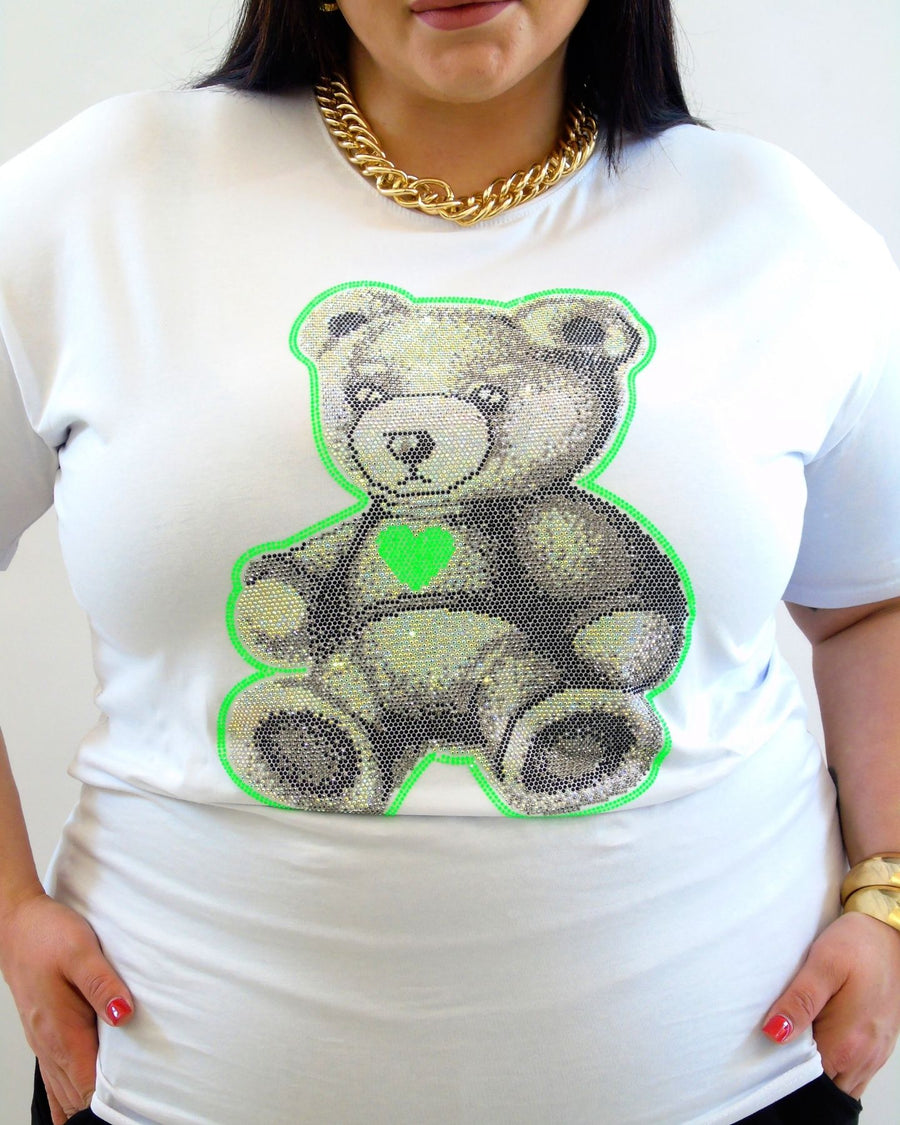 Lime green teddy t-shirt 2916