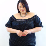 Blusa scollo a barca 2425