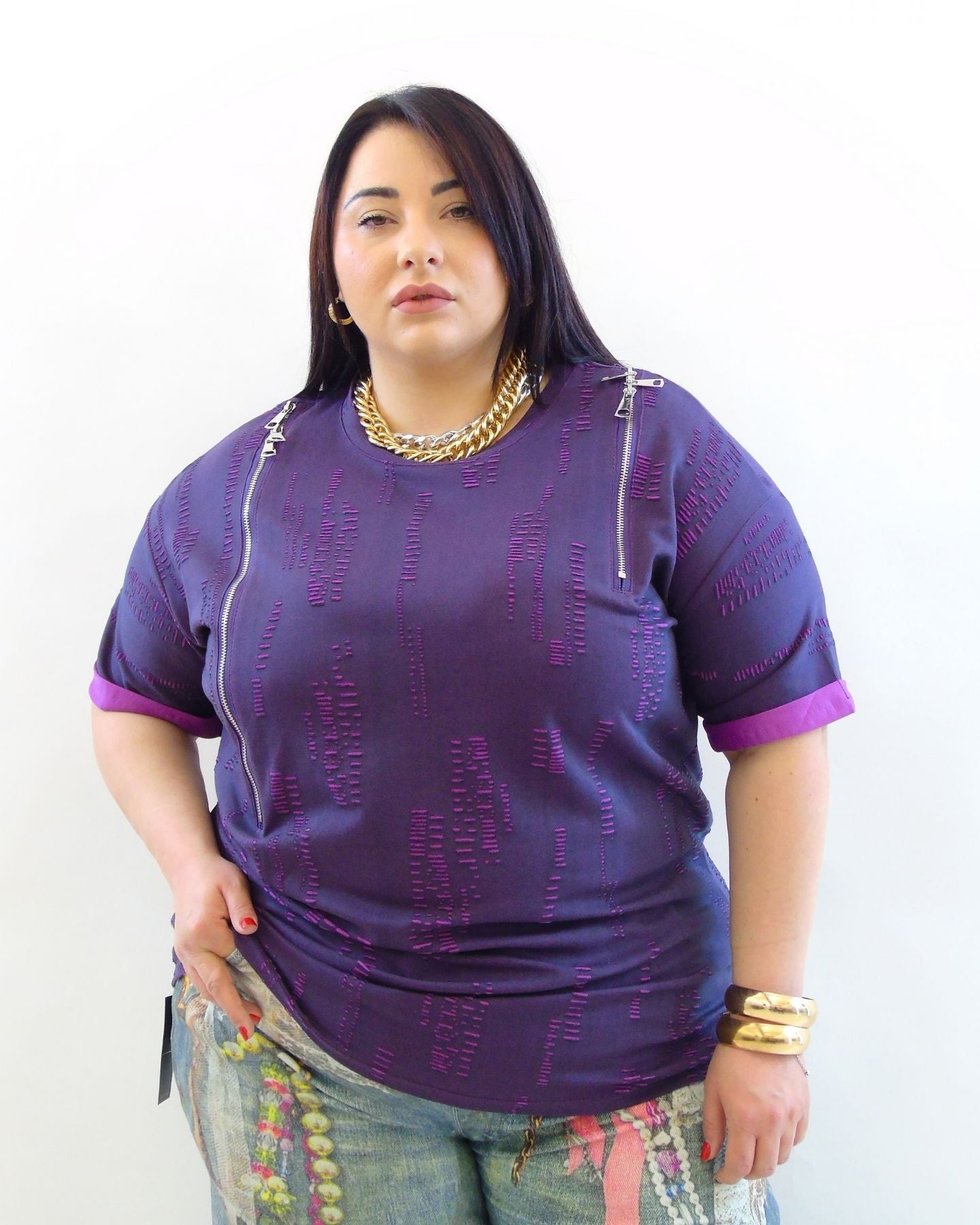 tshirt con lampo 3900