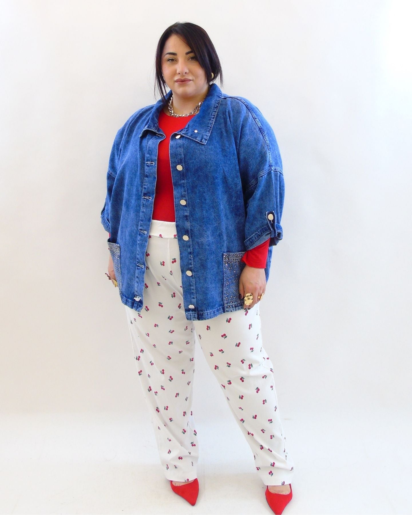 Pantalone ciliegia 9581