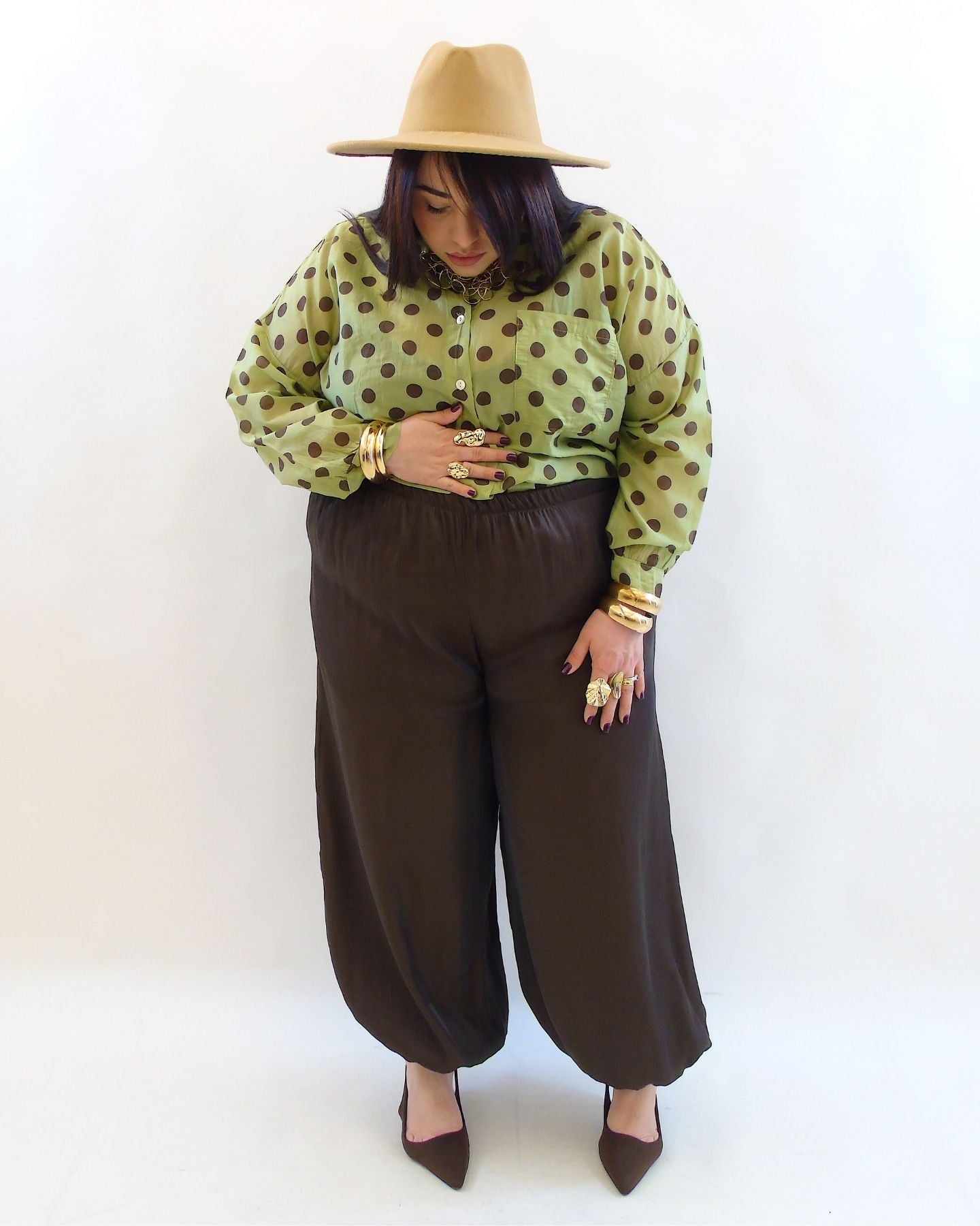Pantalone satin balloon 1810