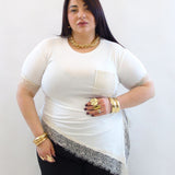 tshirt con pizzo 26222