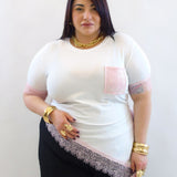 tshirt con pizzo 26222