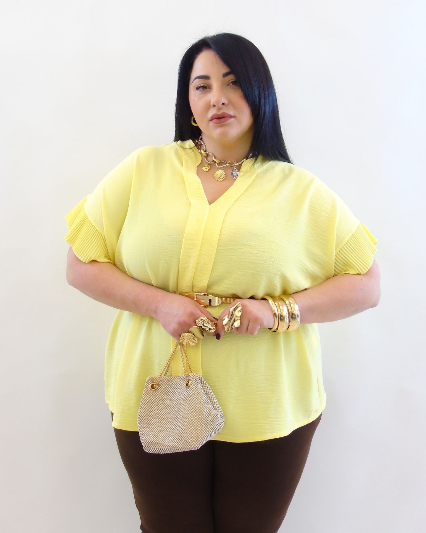 Blusa plisse 24568