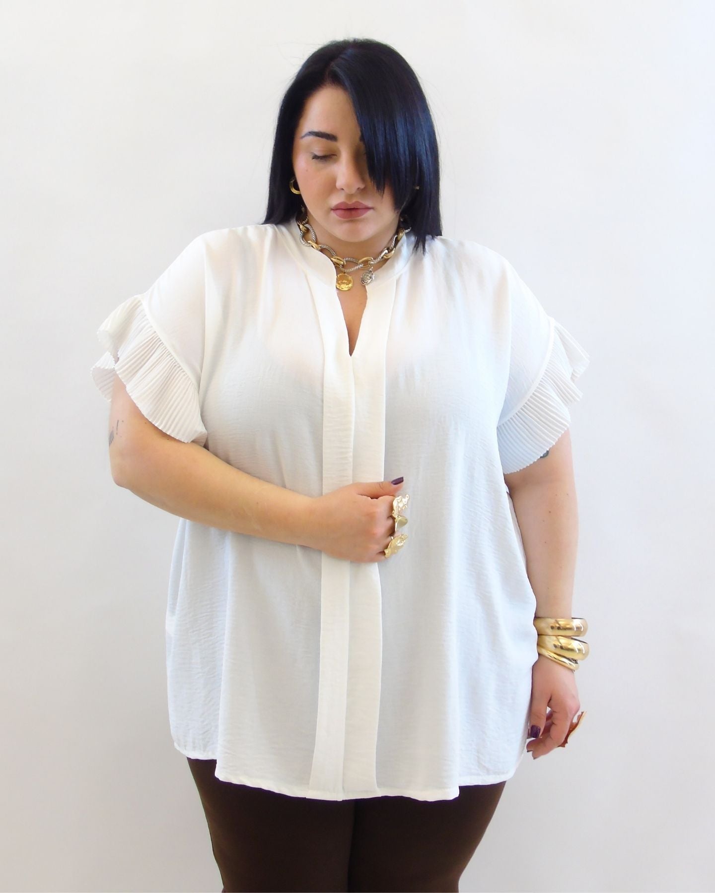 Blusa plisse 24568