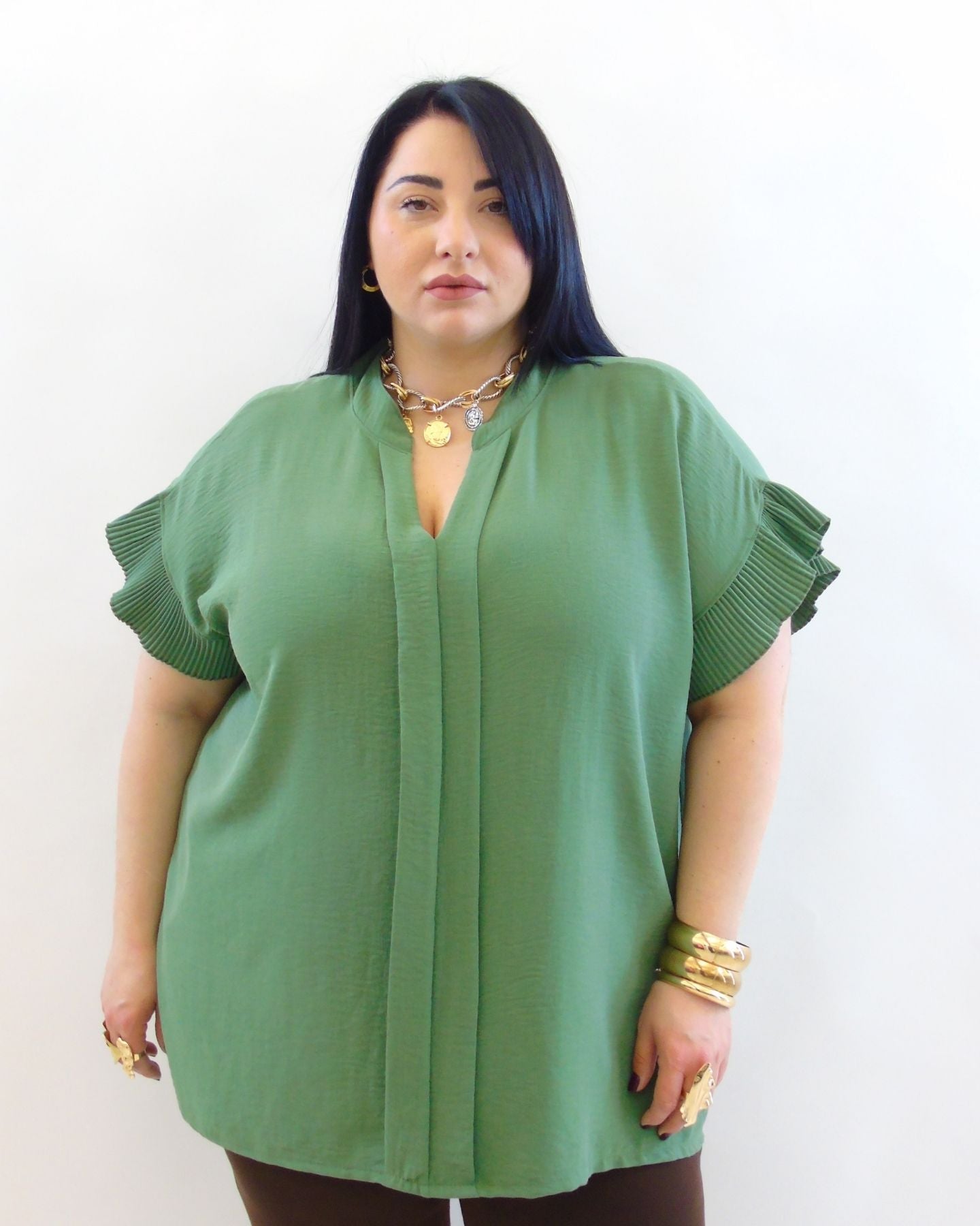 Blusa plisse 24568