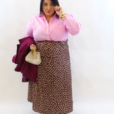 Gonna pois satin 23761