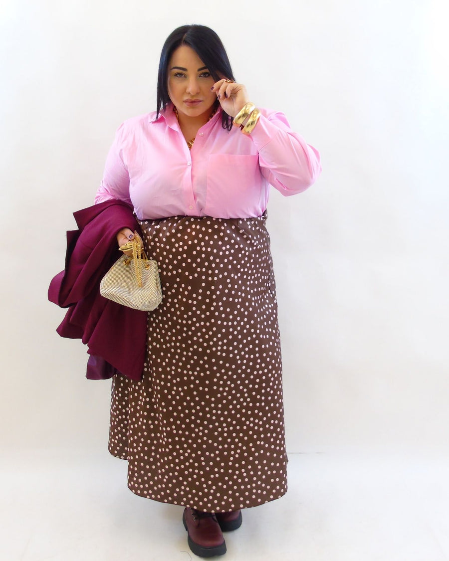 Gonna pois satin 23761