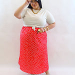 Gonna pois satin 23761