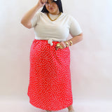 Gonna pois satin 23761
