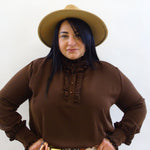 blusa  con rouche 29297