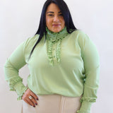 blusa  con rouche 29297