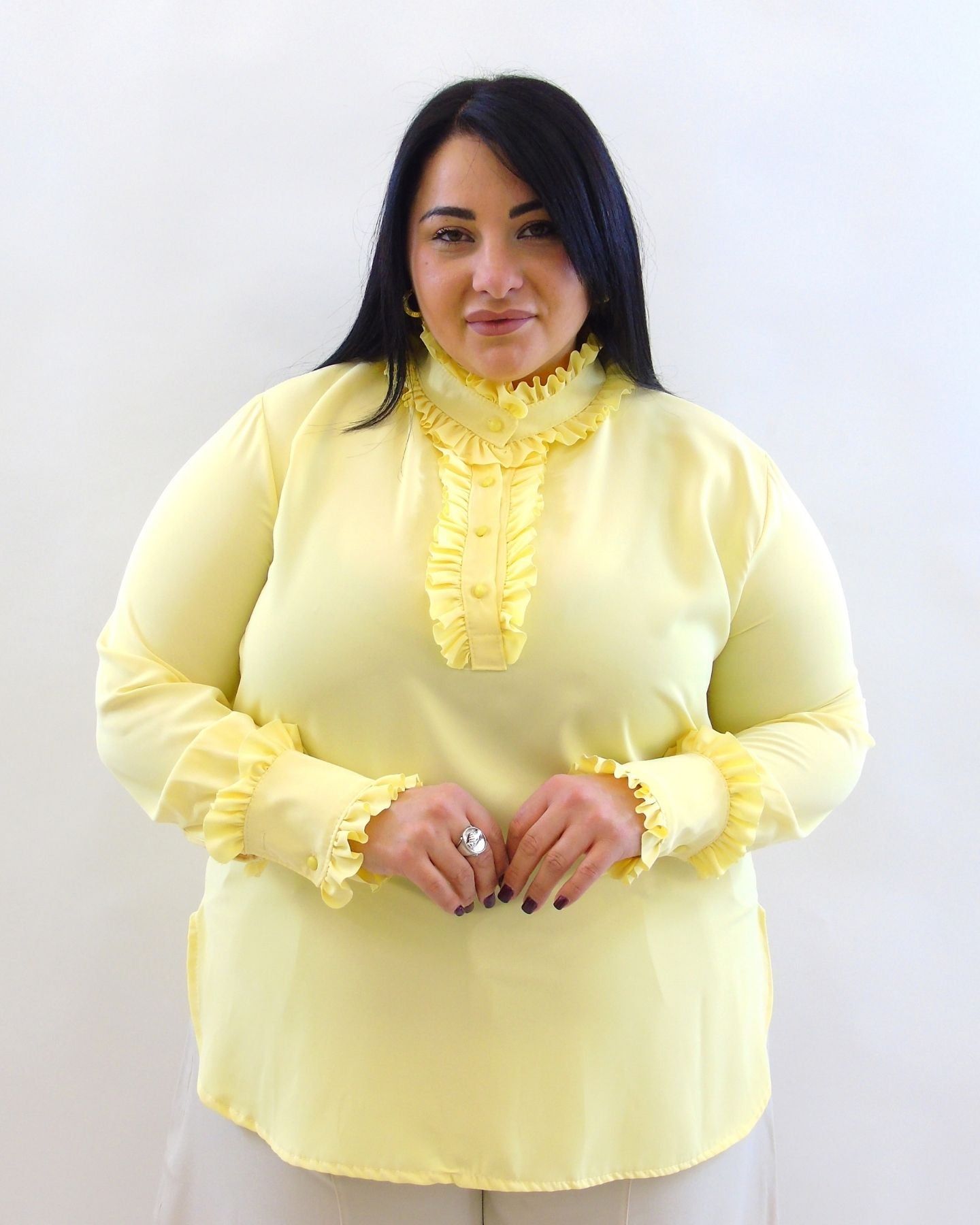 blusa  con rouche 29297